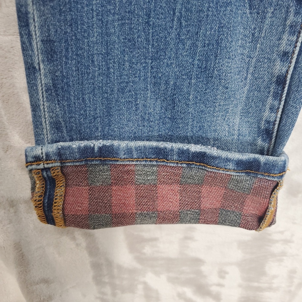 Judy Blue Jeans Womens 11/30 Straight Fit Flannel Lined Blue Stretch Denim EUC - Picture 6 of 10